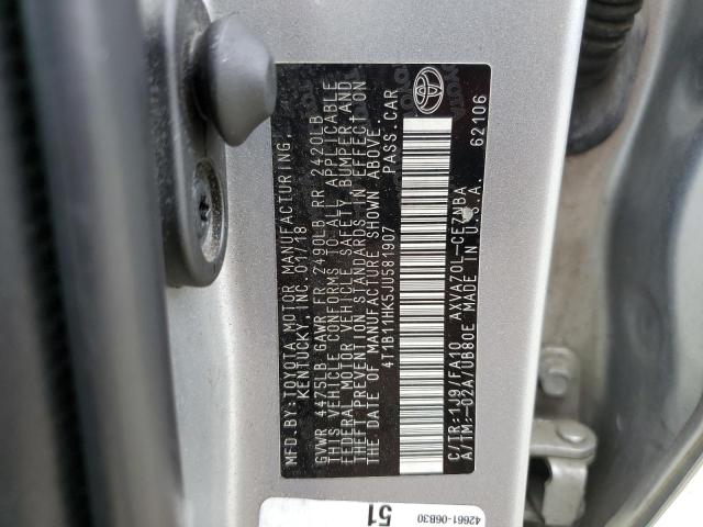 2018 TOYOTA CAMRY L - 4T1B11HK5JU581907