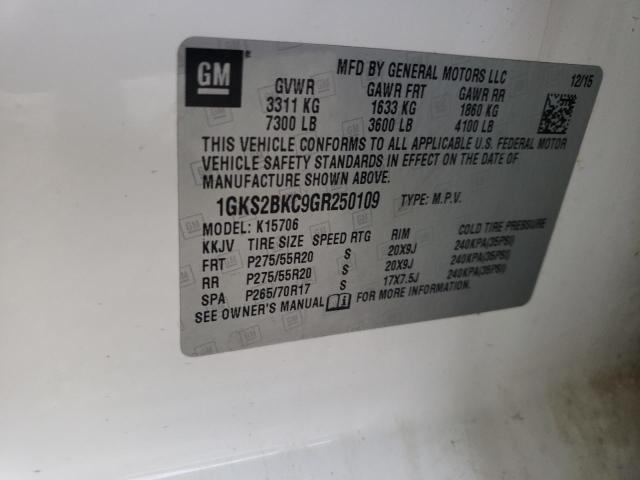 2016 GMC YUKON SLT 1GKS2BKC9GR250109