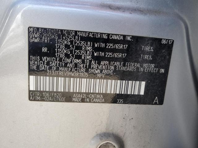 2017 TOYOTA RAV4 LE - 2T3ZFREV9HW381935