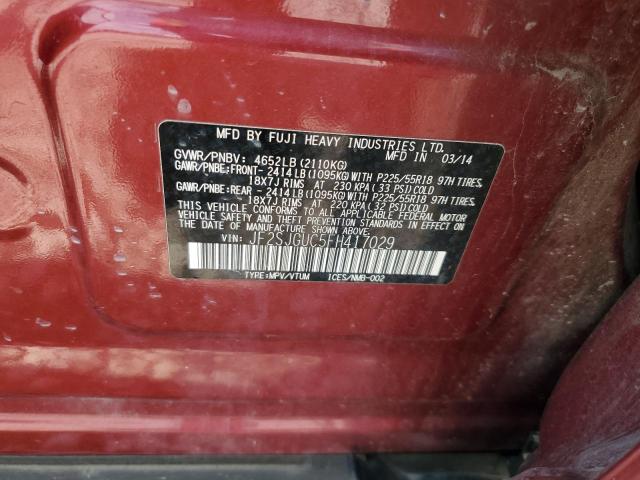 2015 SUBARU FORESTER 2 - JF2SJGUC5FH417029