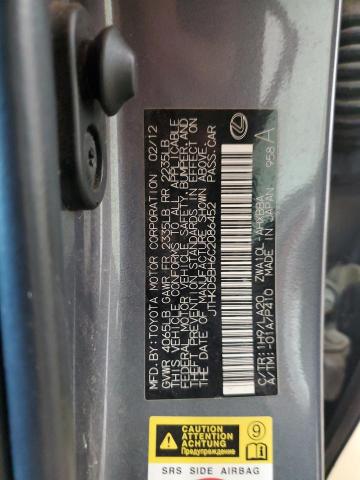 2012 LEXUS CT 200 #3279743921