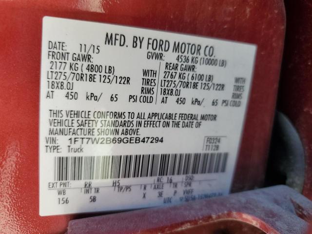 2016 FORD F250 SUPER 1FT7W2B69GEB47294