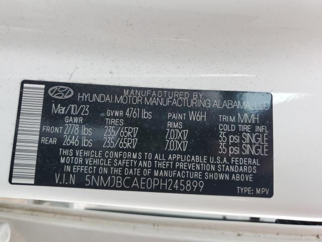 2023 HYUNDAI TUCSON SEL 5NMJBCAE0PH245899