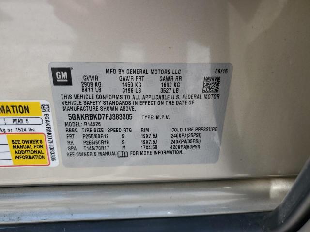 2015 BUICK ENCLAVE - 5GAKRBKD7FJ383305