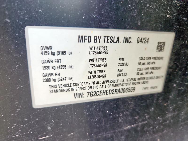 2024 TESLA CYBERTRUCK 7G2CEHED2RA006559