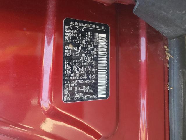 2022 NISSAN ROGUE PLAT JN8BT3DD6NW276044