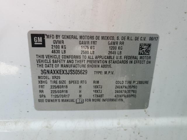 2018 CHEVROLET EQUINOX LT - 3GNAXKEX3JS505629