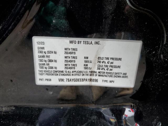 2023 TESLA MODEL Y 7SAYGDEE8PA198896