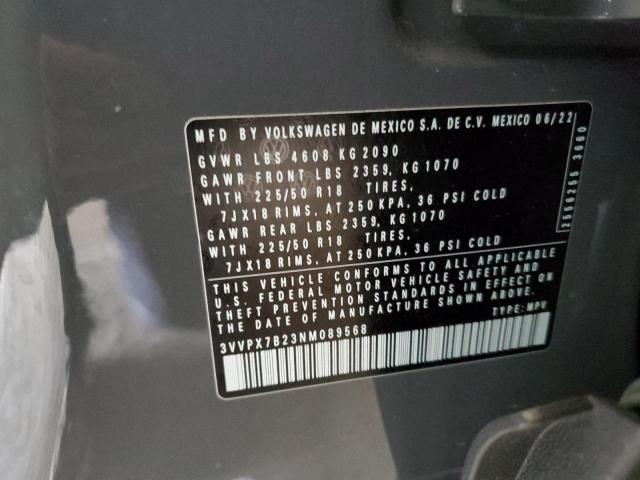 2022 VOLKSWAGEN TAOS SE IQ 3VVPX7B23NM089568