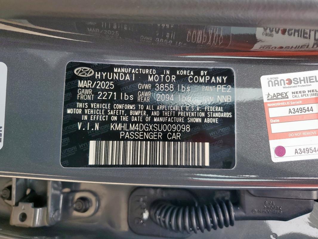 2025 HYUNDAI ELANTRA SEL SPORT - KMHLM4DGXSU009098