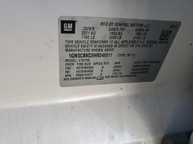 2017 CHEVROLET TAHOE C150 1GNSCBKC5HR248911