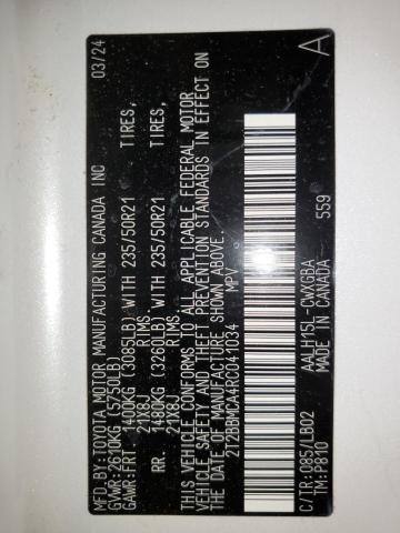 2024 LEXUS RX 350H BA 2T2BBMCA4RC041034