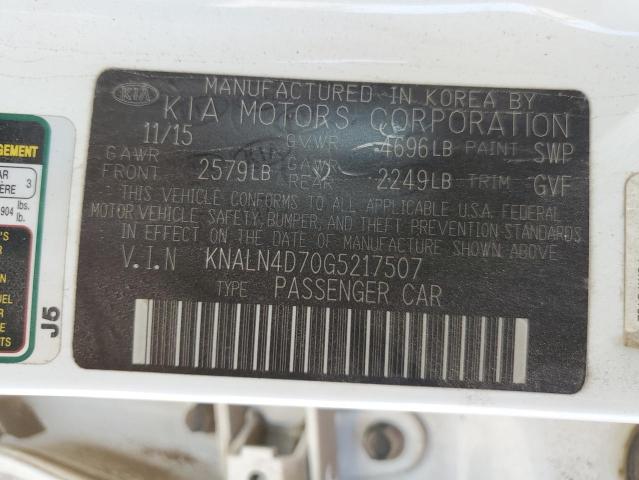2016 KIA CADENZA LU KNALN4D70G5217507