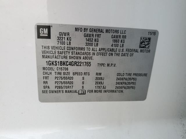 2016 GMC YUKON SLT 1GKS1BKC4GR221765