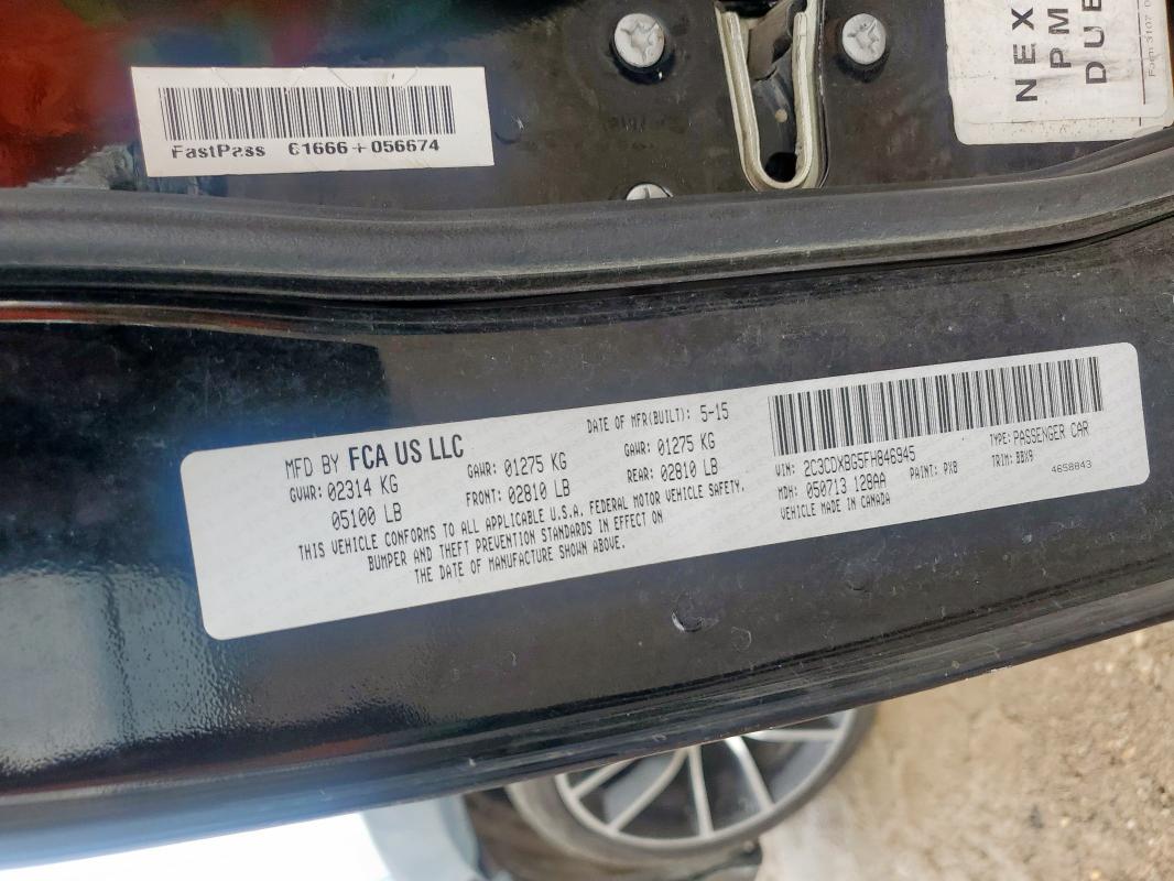 2015 DODGE CHARGER SE 2C3CDXBG5FH846945