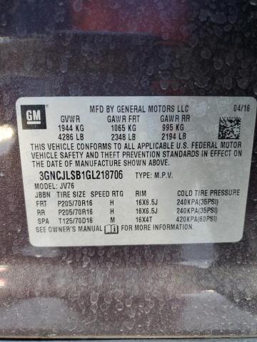 2016 CHEVROLET TRAX 1LT - 3GNCJLSB1GL218706