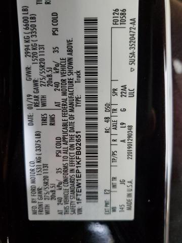 2019 FORD F150 SUPER - 1FTEW1EP1KFB02651