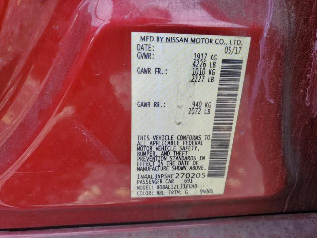 2017 NISSAN ALTIMA 2.5 - 1N4AL3AP5HC270205