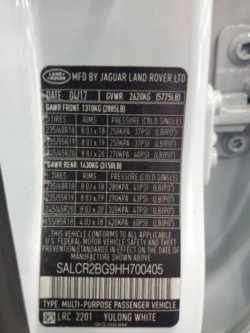 2017 LAND ROVER DISCOVERY SALCR2BG9HH700405