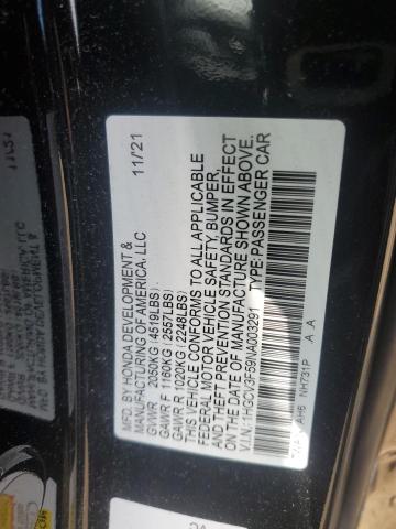 2022 HONDA ACCORD HYB - 1HGCV3F59NA003291