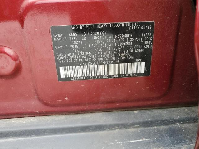 2015 SUBARU OUTBACK 2. - 4S4BSAJCXF3335397