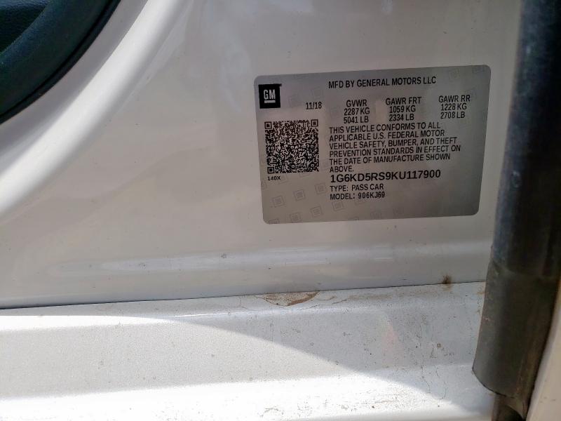 2019 CADILLAC CT6 PREMIU 1G6KD5RS9KU117900