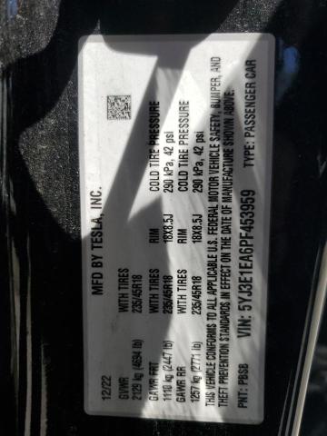 2023 TESLA MODEL 3 - 5YJ3E1EA6PF453959
