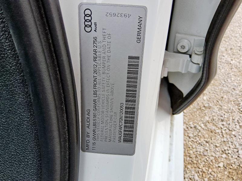 2016 AUDI A6 PREMIUM WAUGFAFC7GN120053