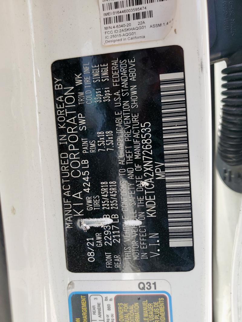 2022 KIA SELTOS SX KNDETCA2XN7268535
