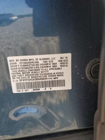 2016 HONDA PILOT EXL - 5FNYF5H5XGB045859