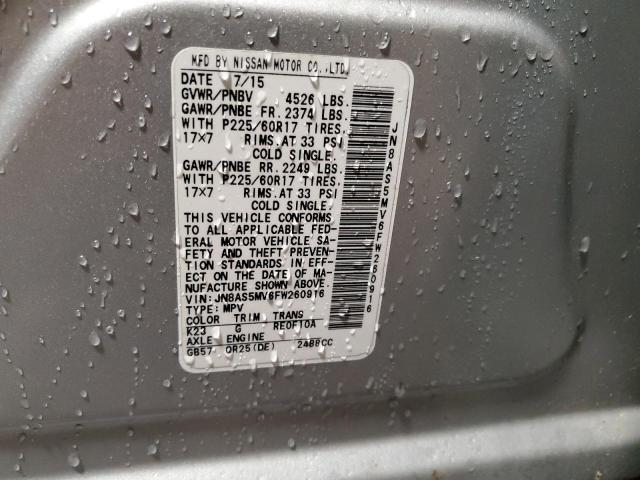 2015 NISSAN ROGUE SELE JN8AS5MV6FW260916