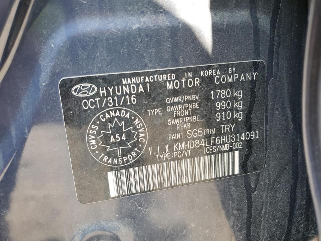 2017 HYUNDAI ELANTRA SE - KMHD84LF6HU314091