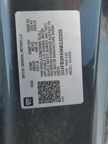 2022 CHEVROLET CAMARO LS 1G1FB1RX5N0132326