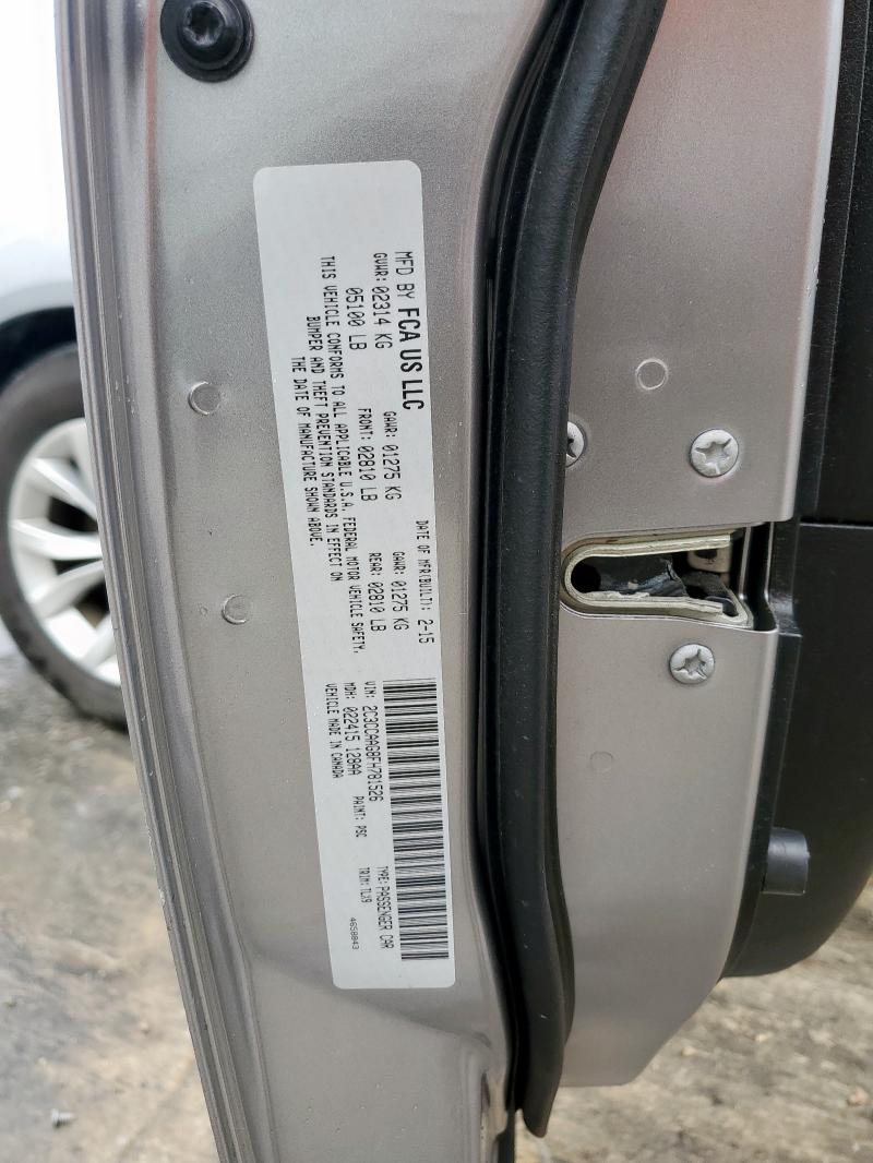2015 CHRYSLER 300 LIMITE 2C3CCAAG8FH781526