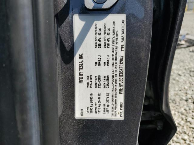 2019 TESLA MODEL 3 - 5YJ3E1EB5KF512047