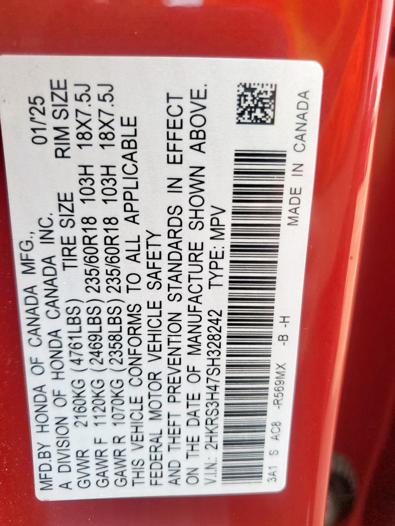 2025 HONDA CR-V EX 2HKRS3H47SH328242
