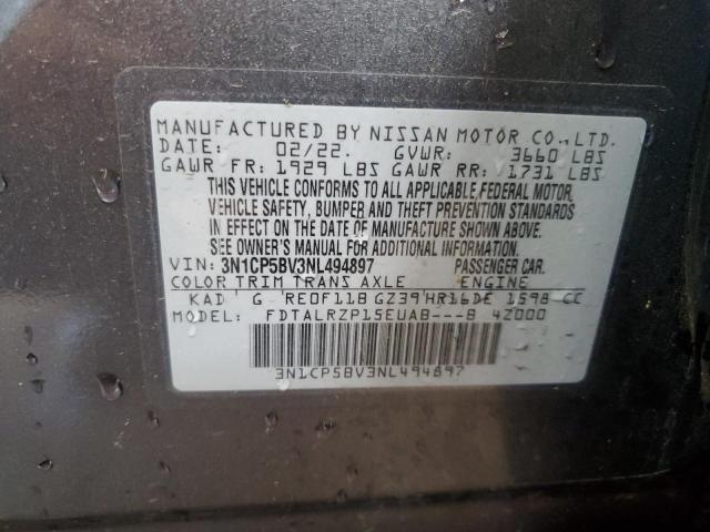2022 NISSAN KICKS S - 3N1CP5BV3NL494897