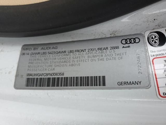 2015 AUDI A7 PREMIUM WAUWGAFC8FN006358