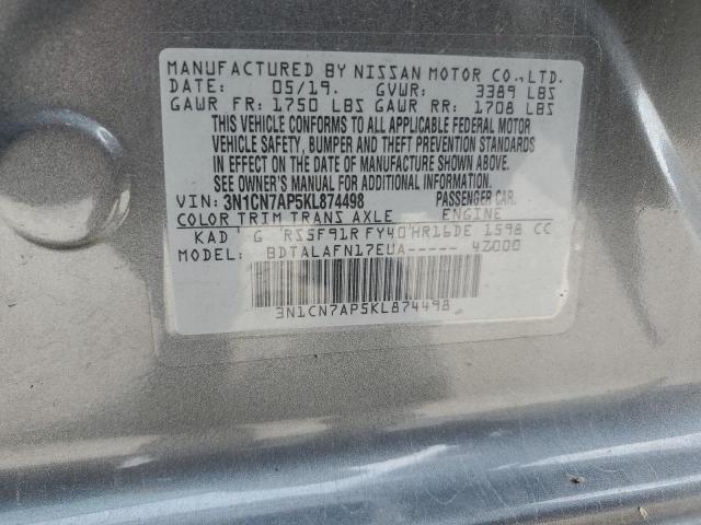 2019 NISSAN VERSA S - 3N1CN7AP5KL874498