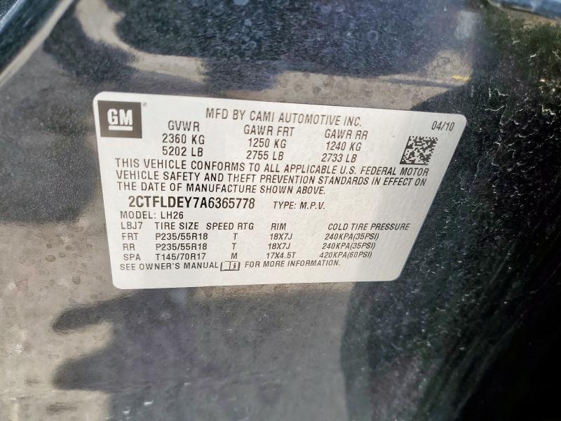 2010 GMC TERRAIN SL - 2CTFLDEY7A6365778