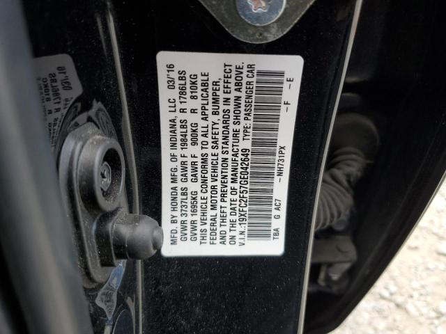 2016 HONDA CIVIC LX - 19XFC2F57GE042649