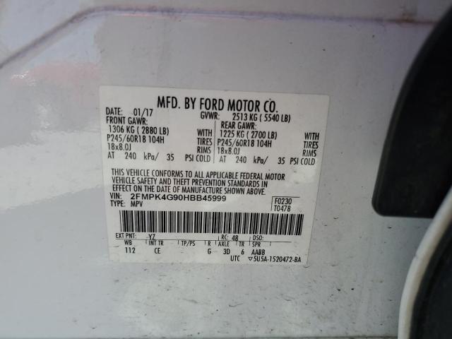 2017 FORD EDGE SE 2FMPK4G90HBB45999