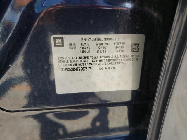 2015 CHEVROLET CRUZE LT 1G1PC5SB4F7267507