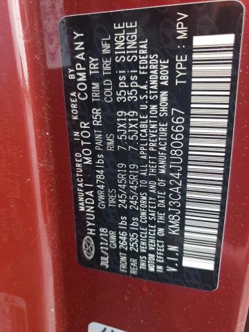 2018 HYUNDAI TUCSON VAL KM8J3CA24JU806667