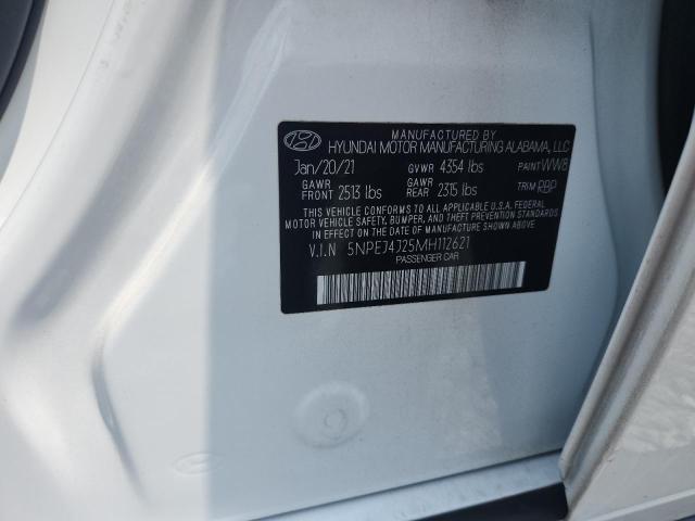 2021 HYUNDAI SONATA SEL 5NPEJ4J25MH112621