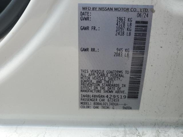 2024 NISSAN ALTIMA S 1N4BL4BV6RN429519