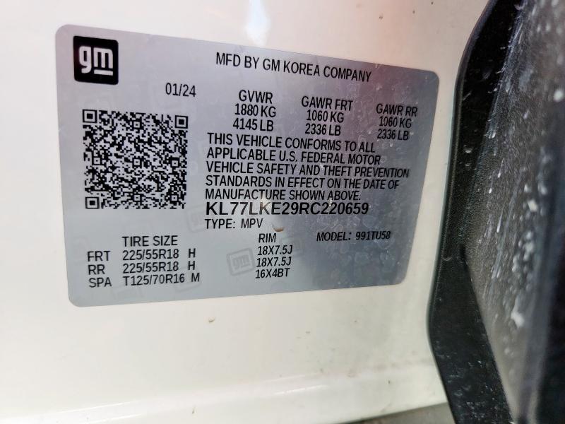 2024 CHEVROLET TRAX ACTIV KL77LKE29RC220659