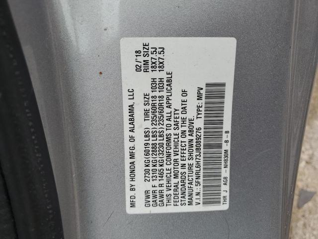 2018 HONDA ODYSSEY EX 5FNRL6H73JB089276