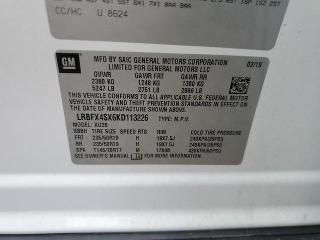 2019 BUICK ENVISION P LRBFX4SX6KD113226