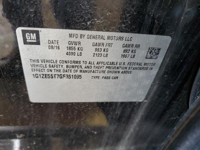 2016 CHEVROLET MALIBU LT - 1G1ZE5ST7GF351095